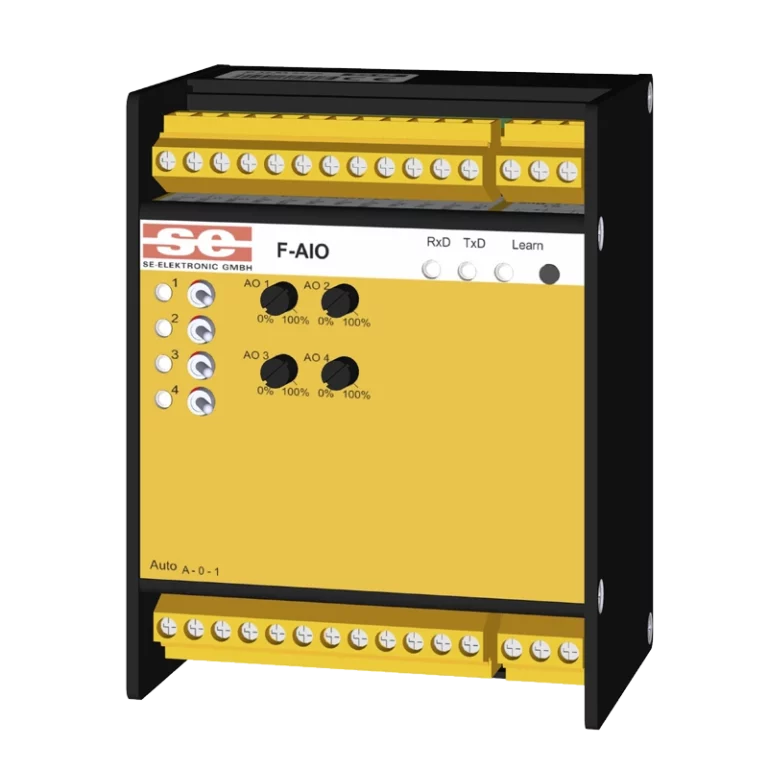 Digital and analog input and output module, F-device
