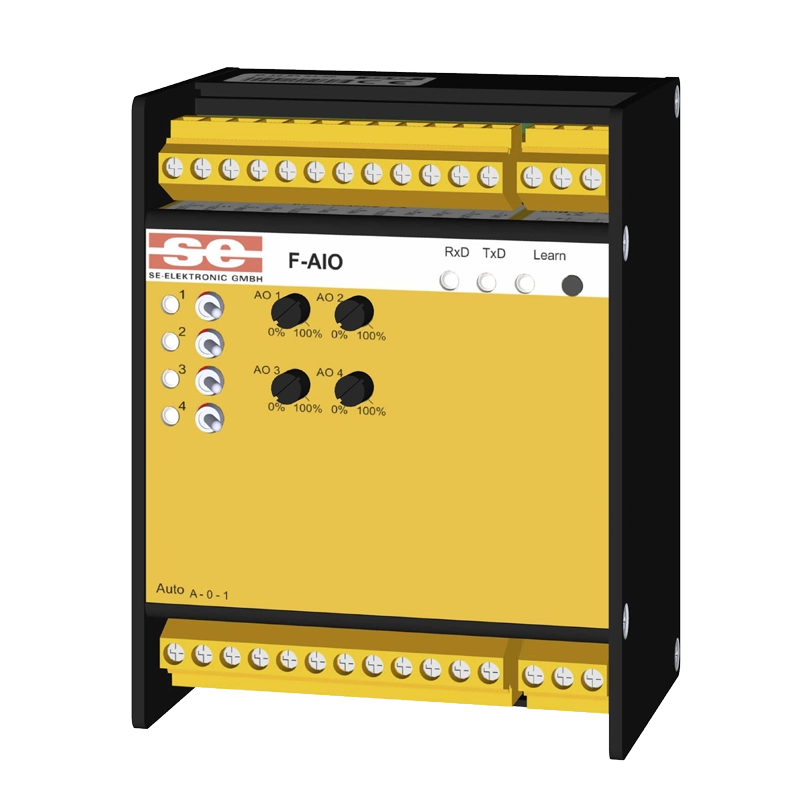 Digital and analog input and output module, F-device