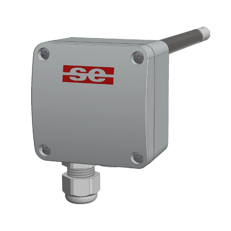 Duct temperature and humidity sensor with VOC measuring element, F-device