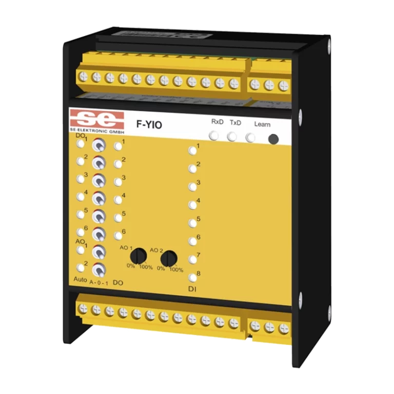Digital and analog input and output module, F-device