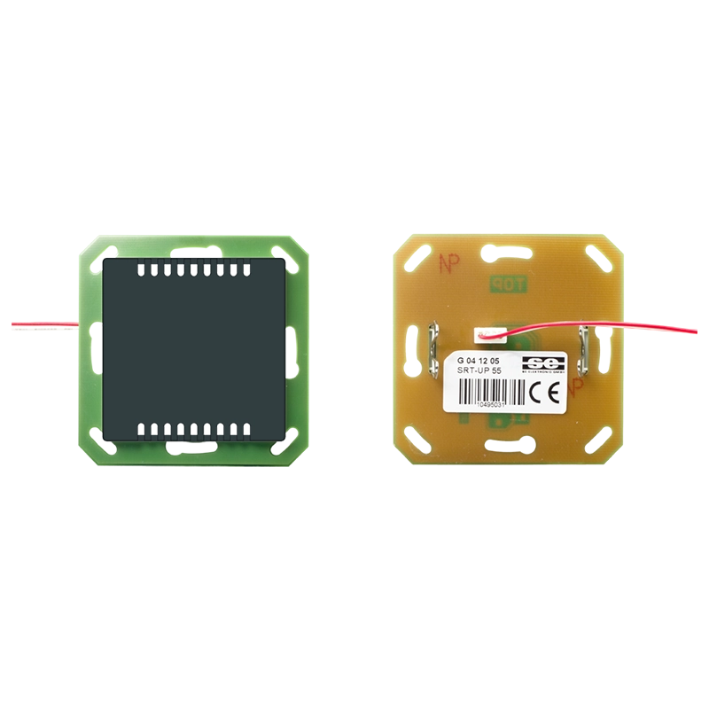 Temperature sensor for flush mounting with measuring element Pt1000