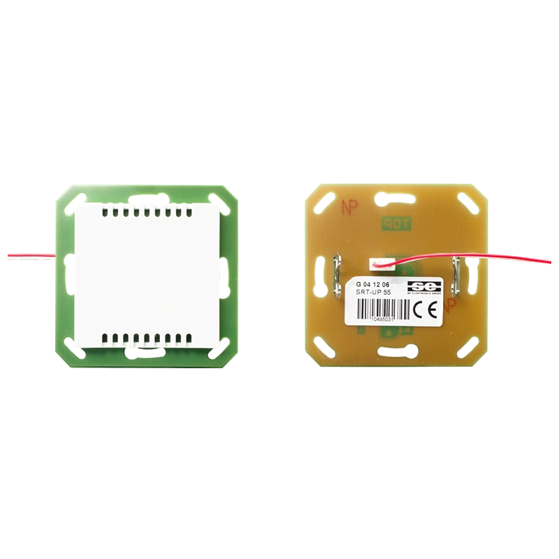 Temperature sensor for flush mounting with measuring element Pt1000
