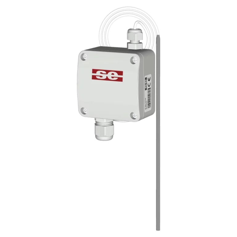 Flue gas cable temperature sensor with measuring element Pt1000