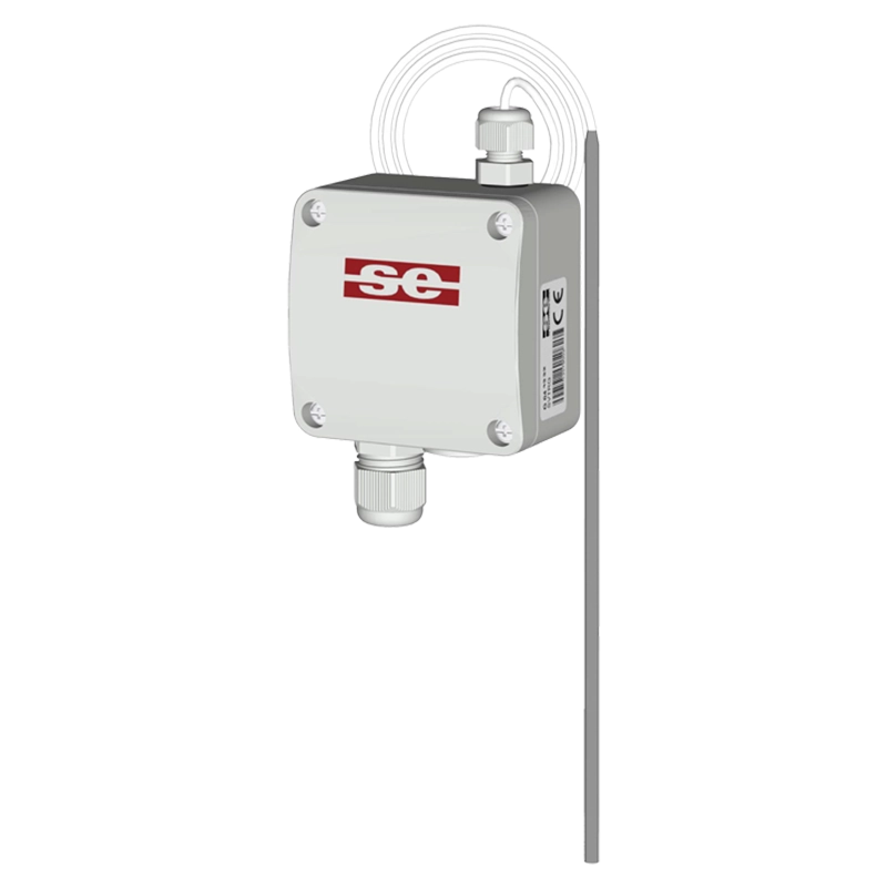 Flue gas cable temperature sensor with measuring element Pt1000